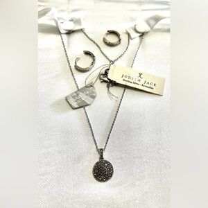 Judith Jack double-sided Necklace and Earring set